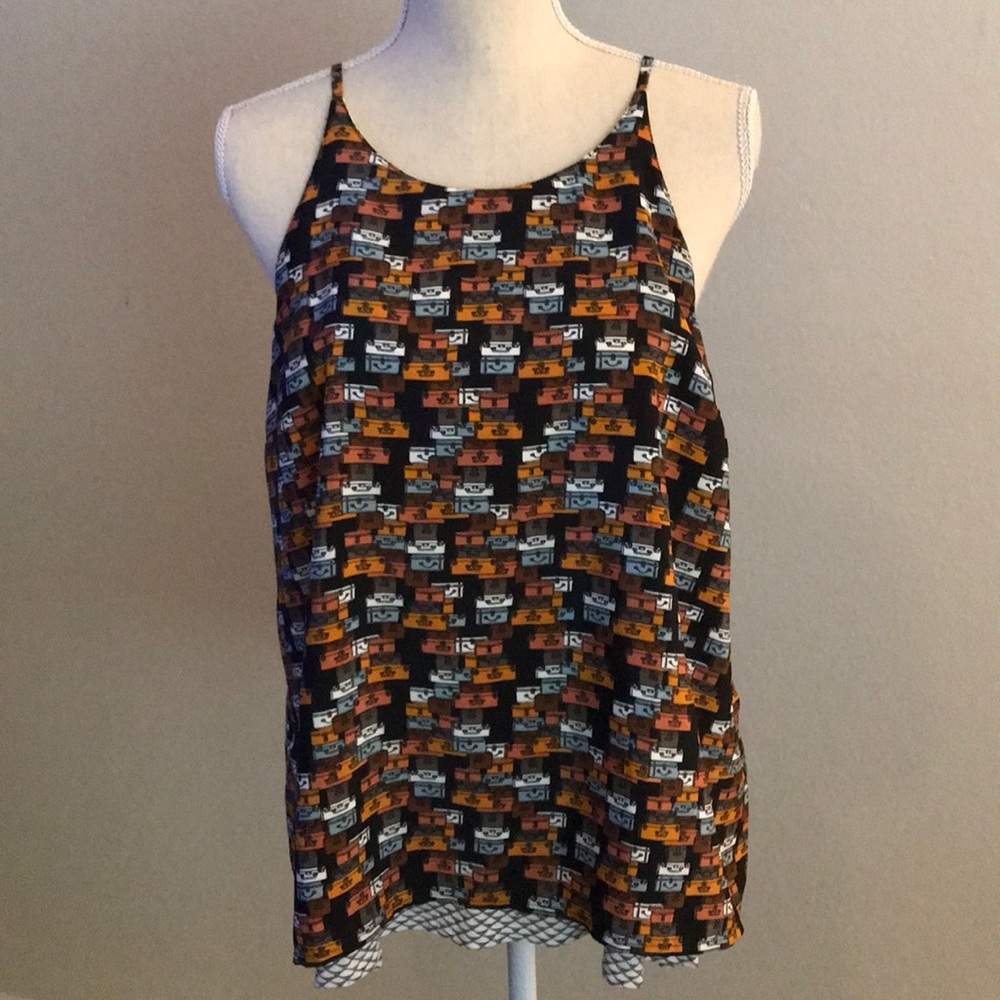 M Anthropologie suitcases layered split back silk